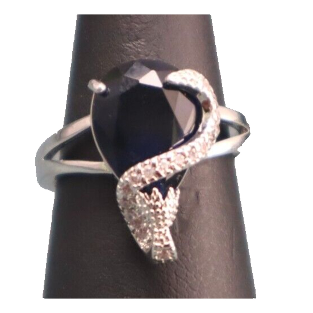 Snake Ring Sapphire Glass Stone Adjustable
